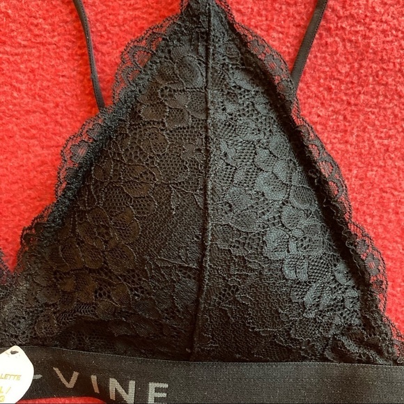 ROSE + VINE Bralette Sz L-XL Lace Cross Back Strap NWT - Picture 4 of 8